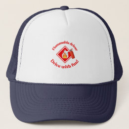Flammable Driver Trucker Gift | Funny ADR Hazmat Hat