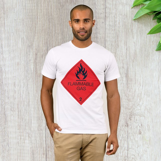 Flammable Gas Safety Label Hazard Warning Sign  T-Shirt (Creator Uploaded)