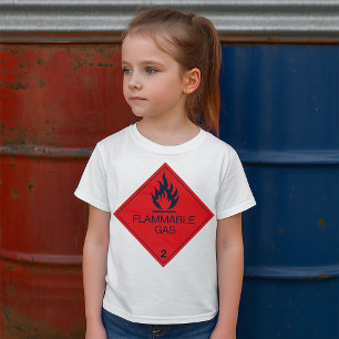 Flammable Gas Safety Label Hazard Warning Sign T-Shirt