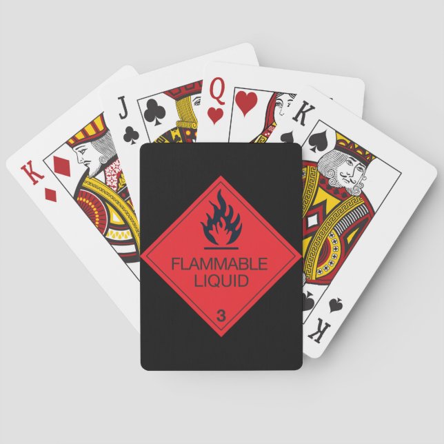 Flammable Liquid Playing Cards (Back)