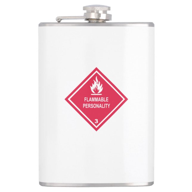 Flammable Personality Hip Flask (Front)