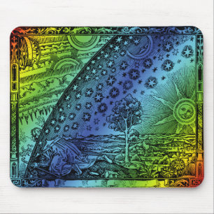 Flammarion Heaven and Earth Engraving Artwork Mouse Pad