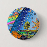 Flammarion Woodcut Flat Earth Design Square COLOR