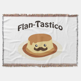 Flan-Tastico! Cute Flan Throw Blanket