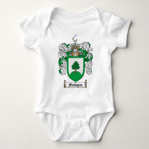 FLANAGAN FAMILY CREST -  FLANAGAN COAT OF ARMS BABY BODYSUIT
