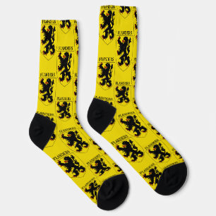 Flanders Coat of Arms Heraldic Lion Socks