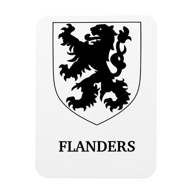 Flanders Lion Graphic Design Art Magnet (Vertical)