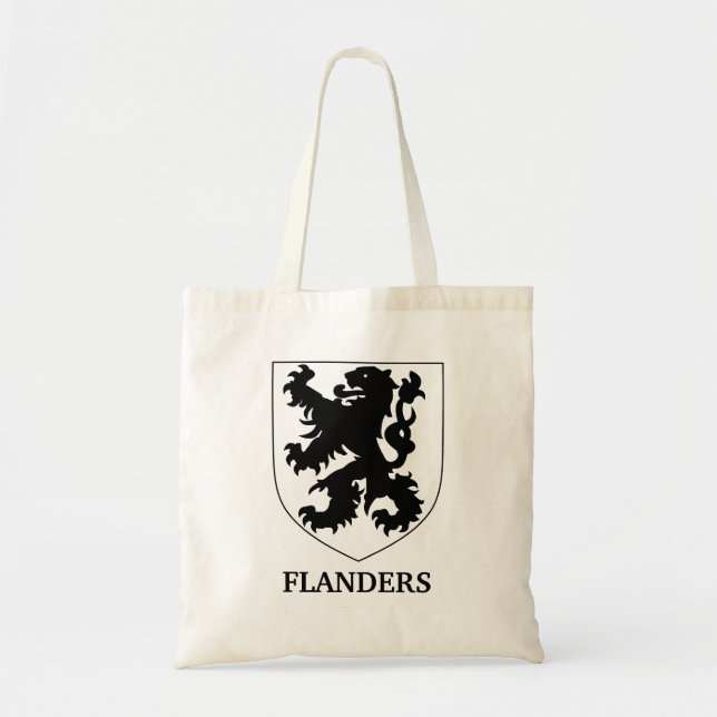 Flanders Lion Graphic Design Art Tote Bag (Front)