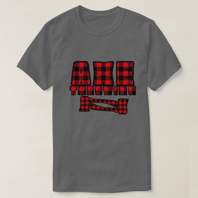 Flannel Axe Throwing T-Shirt (Design Front)
