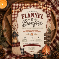 Flannel Bonfire Plaid Autumn Fall Get Together 