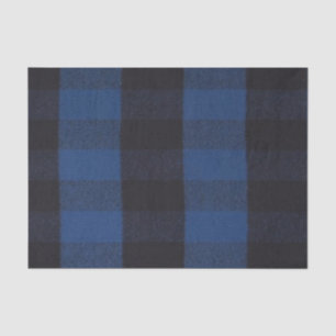 Flannel Buffalo Plaid Blue lumberjack texture Tissue Paper