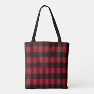 Flannel Buffalo Plaid Red lumberjack texture Tote Bag