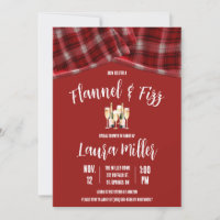 Flannel & Fizz, Plaid, Champagne Bridal Shower