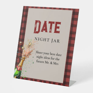 Flannel & fizz winte Bridal Shower Date Ideas Sign