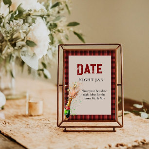 Flannel & fizz winte Bridal Shower Date Ideas Sign
