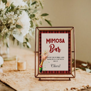 Flannel & fizz winter Bachelorette Mimosa Bar Sign