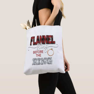 Flannel Fling Before the Ring Tote Bag - Red