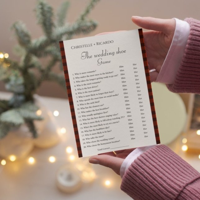 Flannel & friz wedding shoe game bachelorette game announcement (Creator Uploaded)