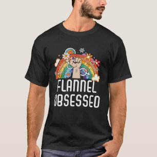 Flannel Obsessed Bisexual Rainbow Pride Bisexualit T-Shirt