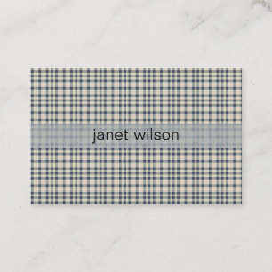 flannel pattern business card