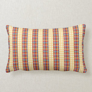 Flannel patterns on patterns lumbar cushion