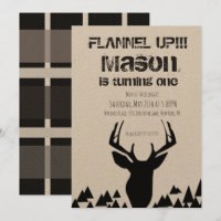 Flannel Up Plaid Fall Deer Birthday Party