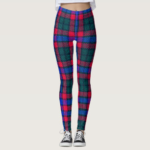 Flannel Women's leggings in Red blue green