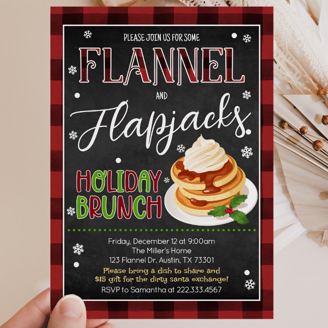 Flannels Flapjacks Christmas Party Invitation (Creator Uploaded)