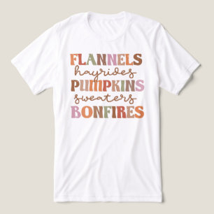 Flannels Pumpkins Bonfires Tri-Blend Shirt