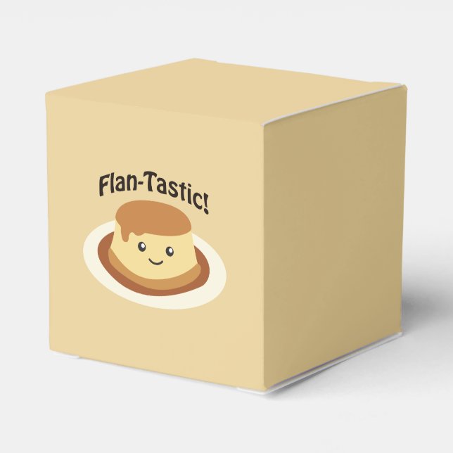 Flantastic! Cute flan Favour Box (Back Side)