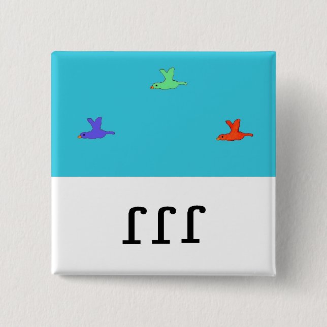 "Flap flap flap" pin (Front)