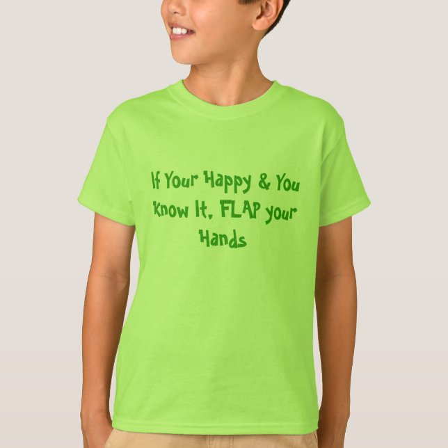 Flap your Hands - Autism Diversity T-Shirt (Front)