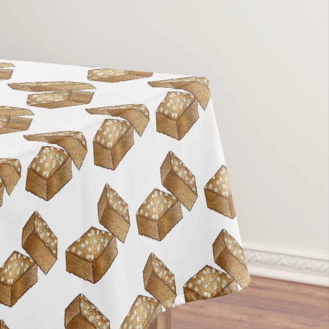 Flapjack Oatmeal UK British Food Traybake Dessert Tablecloth (In Situ)