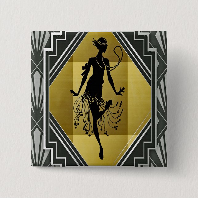 flapper 15 cm square badge (Front)