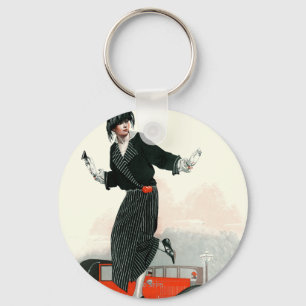 Flapper and Roadster Key Ring