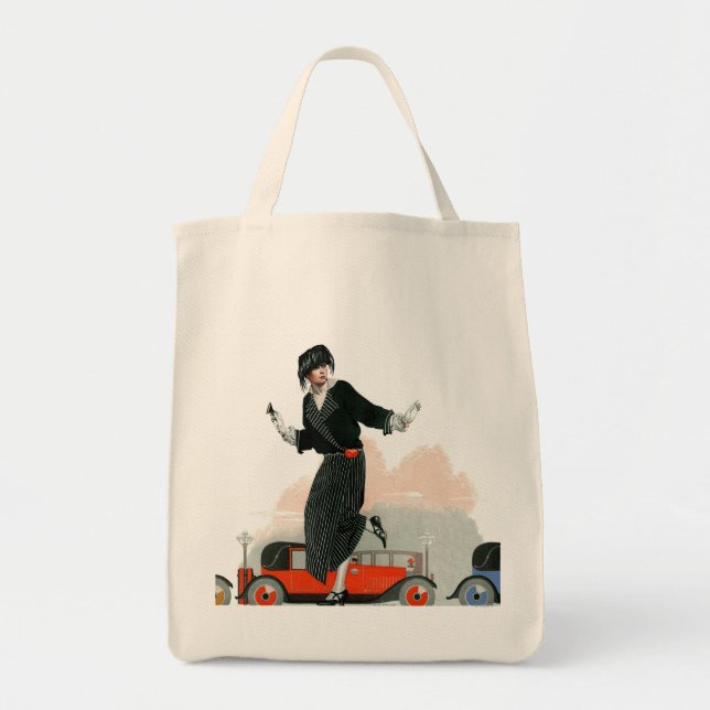 Flapper and Roadster Tote Bag (Front)