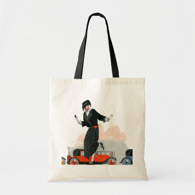 Flapper and Roadster Tote Bag (Front)