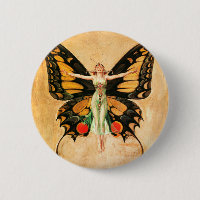 Flapper Butterfly Flying Woman Illustration