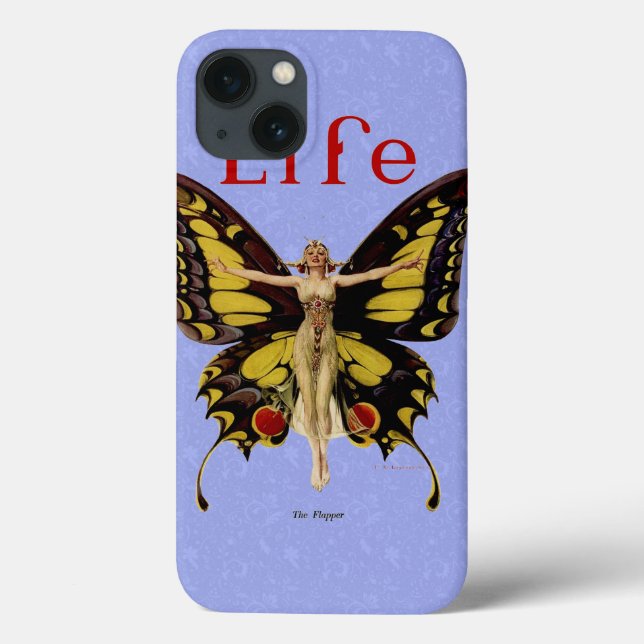 Flapper Butterfly Leyendecker Woman Illustration Case-Mate iPhone Case (Back)