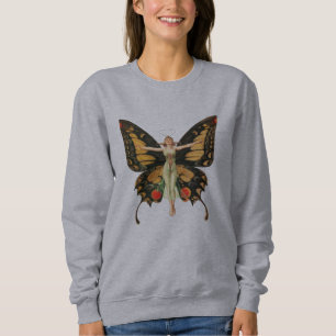 Flapper Butterfly Leyendecker Woman Illustration Sweatshirt