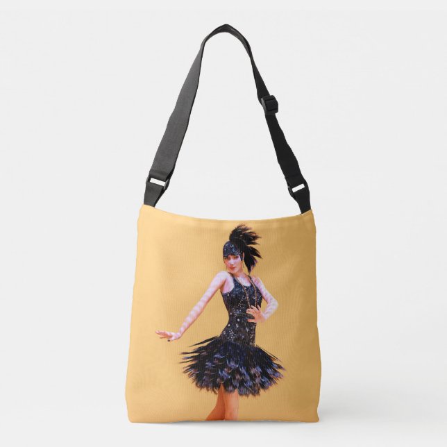 Flapper Dancing Vintage Crossbody Bag (Front)
