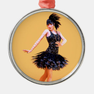 Flapper Dancing Vintage Metal Tree Decoration