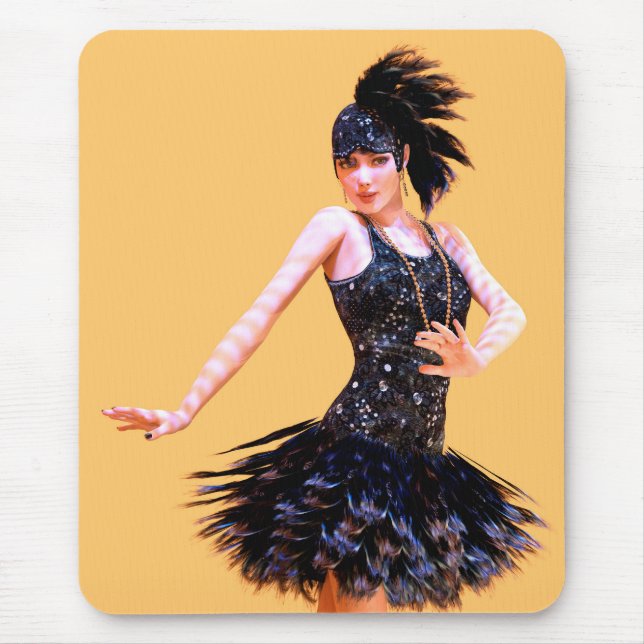 Flapper Dancing Vintage Mouse Pad (Front)
