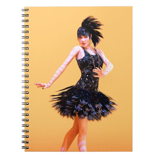 Flapper Dancing Vintage Notebook (Front)