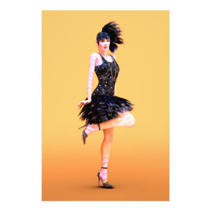 Flapper Dancing Vintage Photo Print