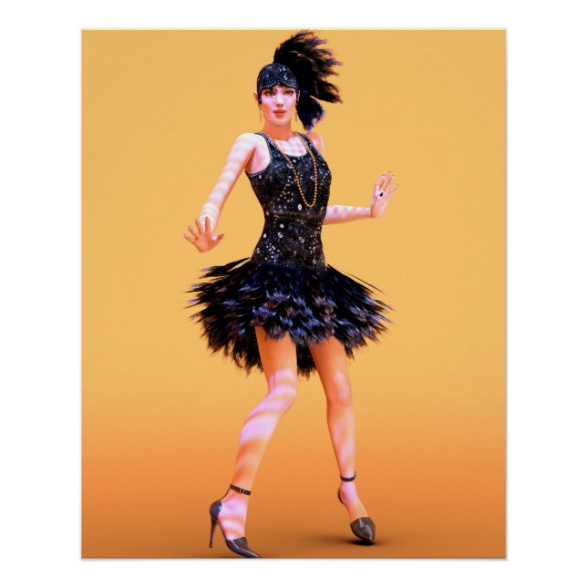 Flapper Dancing Vintage Poster (Front)