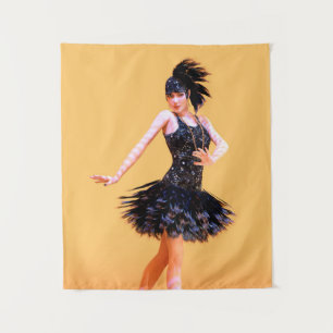 Flapper Dancing Vintage Tapestry