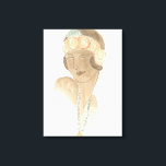 Flapper Fashion Sketch - Woman with Hairpiece Canvas Print<br><div class="desc">Flapper Fashion Sketches II by June Erica Vess. | 139026D</div>