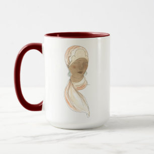 Flapper Fashion Sketch - Woman with Scarf Mug