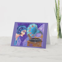 Flapper Girl Roaring Twenties Mouse Gramophone